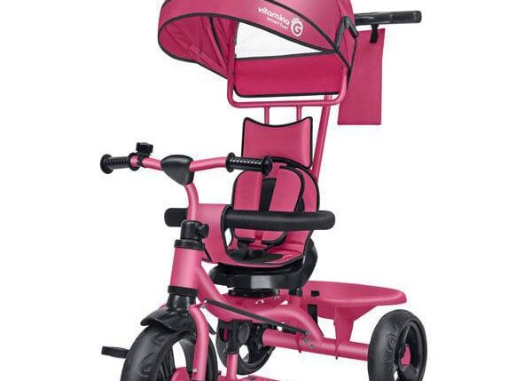 TRICICLO METALLO VITAMINO EVO2.0 C/PED/PARAS ROSA