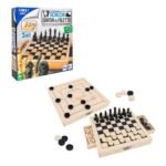 GIOCO SCACCHI/DAMA/FILETTO IN LEGNO