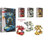 CUBIX COSTRUZIONI TRAXFIGURE 2IN1 ROBOT/AUTO 338-350PCS 4 ASS ART.43404