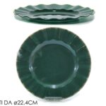 PIATTI SET 6 2.4CM VERD. SC. C/BOR. ORO ART.491958