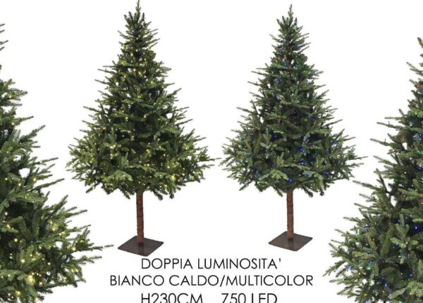 ALBERO DI NATALE.2.3/2028 PVC/PE C/750LED 10 FUNZIONI ART.485108