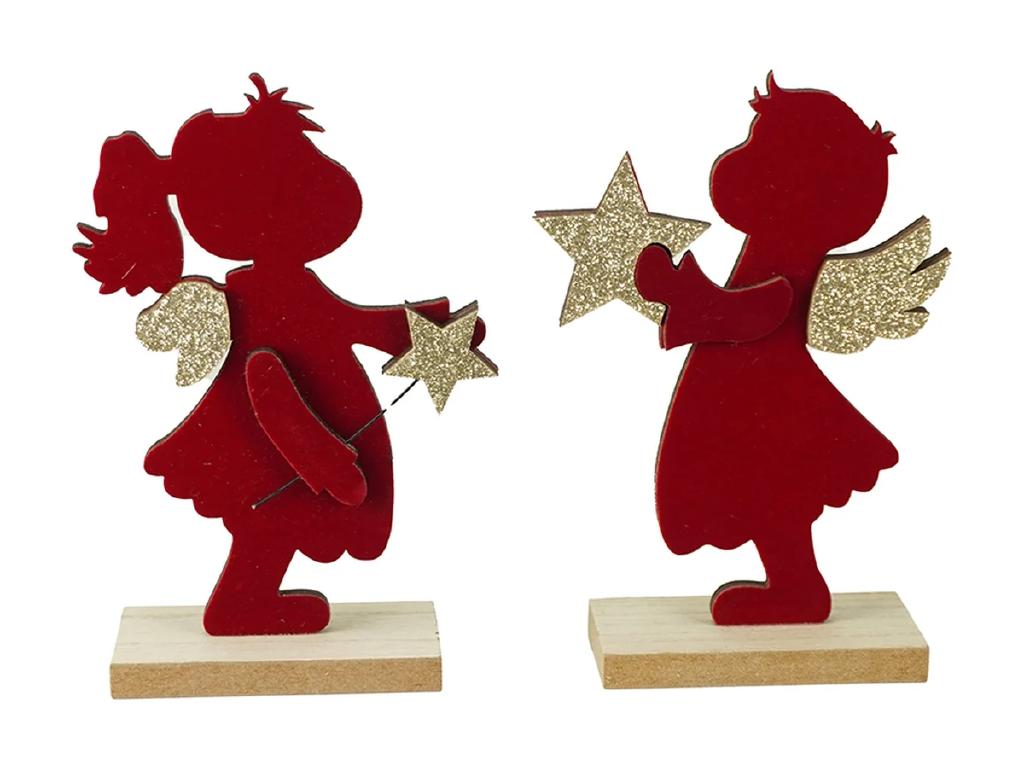 ANGELO IN LEGNO 15X10,3CM M.369-70 ROSSO 2ASS ART.69302010 ANGELO IN LEGNO 15X10,3CM M.369-70 ROSSO 2ASS ART.69302010