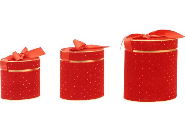 SCATOLA OVALE MEDIA D.20CM ROSSO ART.7342018