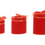 SCATOLA OVALE GRANDE D.25CM ROSSO ART.7342018