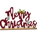 DECORAZIONE NATALIZIA SCRITTA MERRY CHRISTMAS 22X4X13.5CM M.514 ROSSO ART.69301546