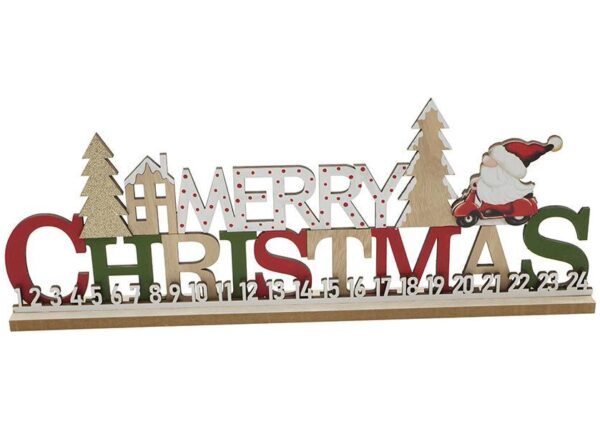 DECORAZIONE NATALIZIA SCRITTA MERRY C. 44X16,4X4CM M.256 ART.69301705