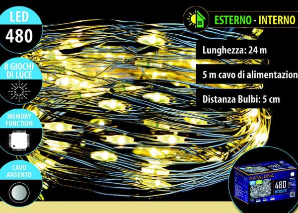MICROLED SERIE 480 LUCI 24MT+5MT USO EST.8F.CAV/ARG.CALDO ART.25812133