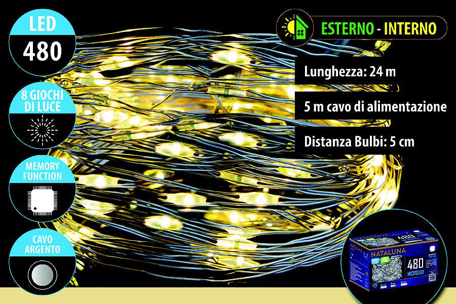 MICROLED SERIE 480 LUCI 24MT+5MT USO EST.8F.CAV/ARG.CALDO ART.25812133 MICROLED SERIE 480 LUCI 24MT+5MT USO EST.8F.CAV/ARG.CALDO ART.25812133