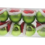 SFERE DI NATALE BOX 8 7CM LUCIDA/MATTA VERDE ART.7177002