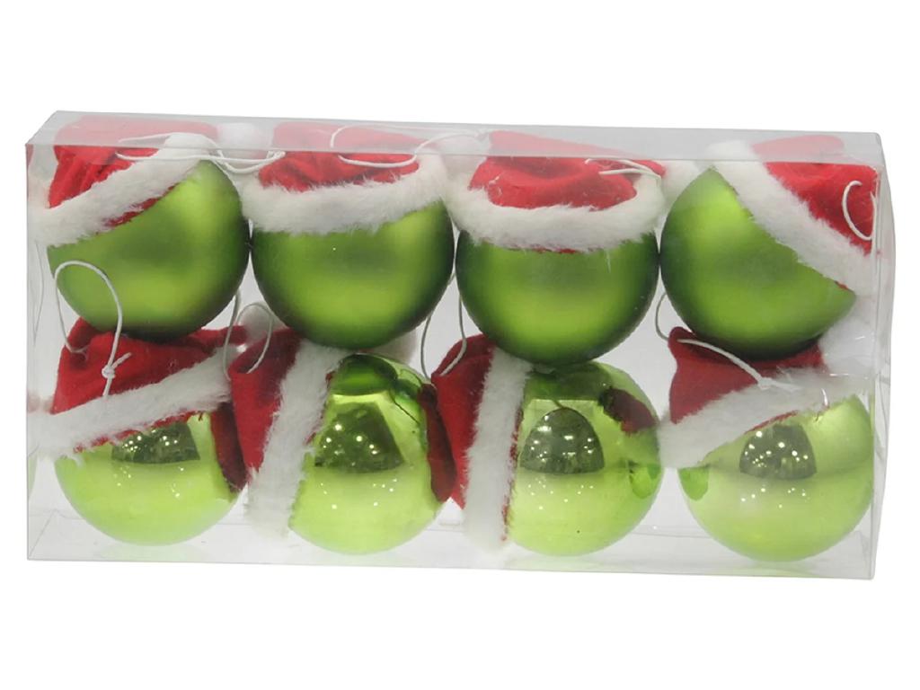 SFERE DI NATALE BOX 8 7CM LUCIDA/MATTA VERDE ART.7177002 SFERE DI NATALE BOX 8 7CM LUCIDA/MATTA VERDE ART.7177002