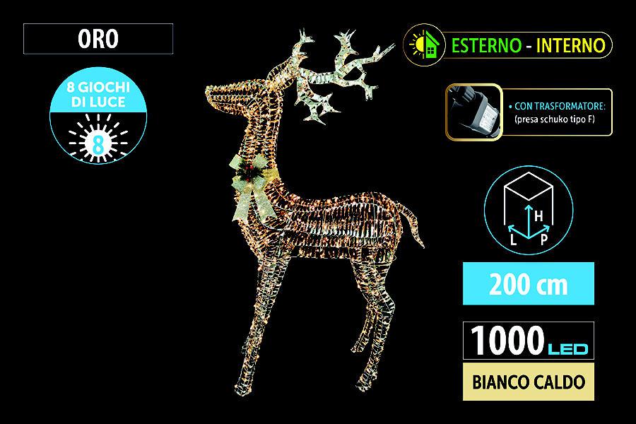 RENNA 1000 LED 200CM 8F IP44 ORO/CALDO ART.5169220 RENNA 1000 LED 200CM 8F IP44 ORO/CALDO ART.5169220