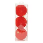 PALLE DI NATALE IN VELLUTO SET/3PZ 10CM ROSSO ART.41053981