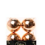 PALLE DI NATALE PLASTICA ORO LUCIDE 10CM - 4PZ