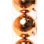 PALLE DI NATALE PLASTICA ORO LUCIDE 12CM - 3PZ