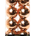 PALLE DI NATALE PLASTICA ORO LUCIDE 6CM - 16PZ