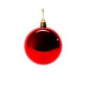 PALLA DI NATALE PLASTICA ROSSA LUCIDA 20CM