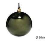 PALLE DI NATALE PLASTICA VERDE ALBERO LUCIDA 20CM