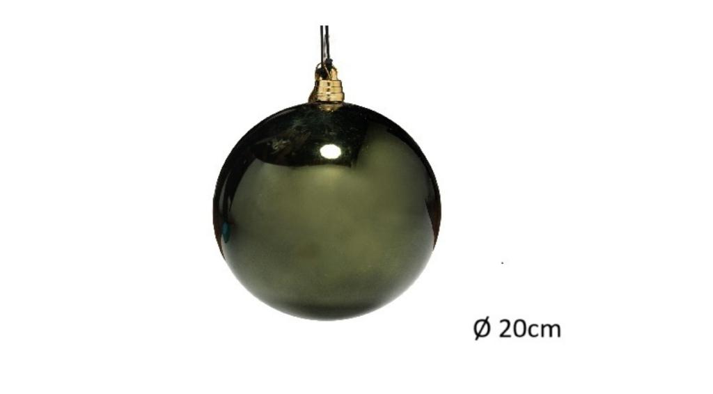 PALLE DI NATALE PLASTICA VERDE ALBERO LUCIDA 20CM PALLE DI NATALE PLASTICA VERDE ALBERO LUCIDA 20CM