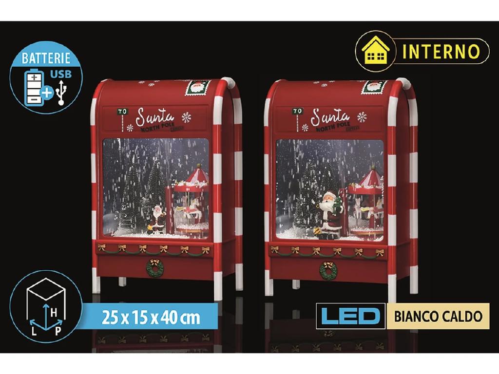 CASSETTA POSTALE LED+MUS+NEV+MOV 25X15X40 D2 2 ASS. USB+BAT ART.6965066 CASSETTA POSTALE LED+MUS+NEV+MOV 25X15X40 D2 2 ASS. USB+BAT ART.6965066
