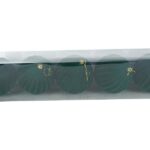 PALLE DI NATALE IN VELLUTO SET/5PZ 10 CM VERDE SCURO ART.407227040