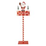 DECORAZIONE NATALIZIA CARTELLO+BASE C/LED A BAT.22.4X75.5CM M.015-1 ART.6968197