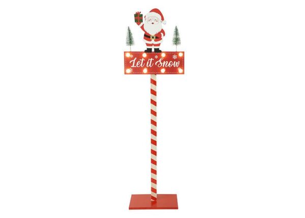 DECORAZIONE NATALIZIA CARTELLO+BASE C/LED A BAT.22.4X75.5CM M.015-1 ART.6968197