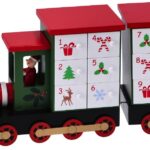 CALENDARIO AVVENTO MDF LOCOMOTIVA NATALE 40X11XH19 ART.116223