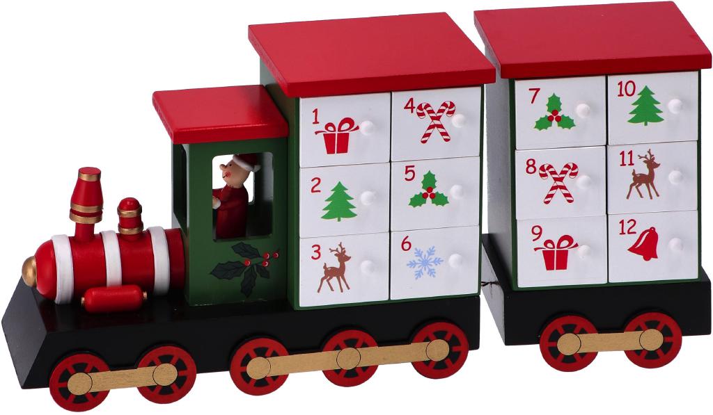 CALENDARIO AVVENTO MDF LOCOMOTIVA NATALE 40X11XH19 ART.116223 CALENDARIO AVVENTO MDF LOCOMOTIVA NATALE 40X11XH19 ART.116223