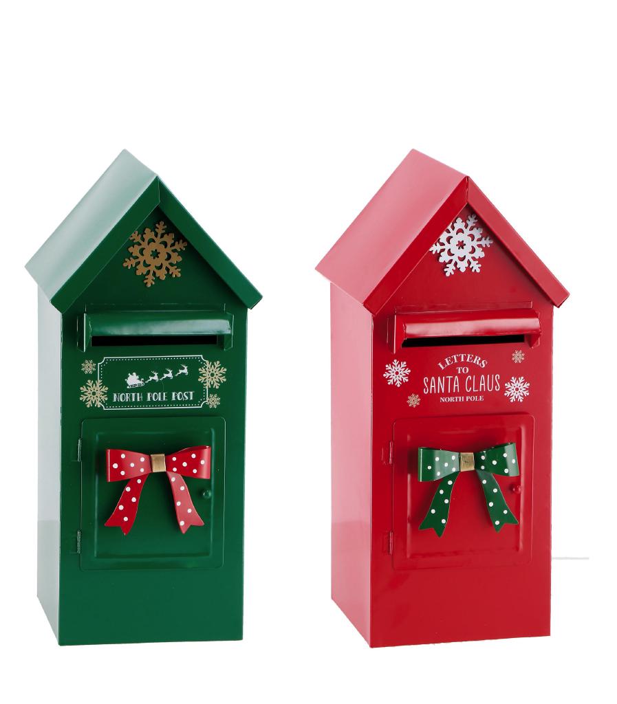 DECORAZIONE CASSETTA POSTALE FERRO NATALE ASS.2COL 18X20XH40 ART.118584 DECORAZIONE CASSETTA POSTALE FERRO NATALE ASS.2COL 18X20XH40 ART.118584