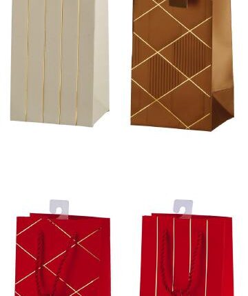 BORSA CARTA NATALE P/BOTTIGLIE ASS.2D2C 12X9XH36 ART.121542