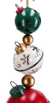 DECORAZIONE NATALIZIA ALBERO FERRO PALLINE DIAM16XH67 ART.122097