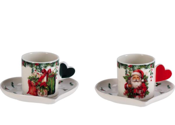 TAZZINE CAFFE'+PIATTINO NBC NATALIZIA 2D D6XH6 ART.122266