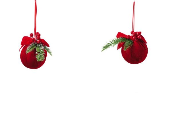 PALLINA DI NATALE PLAST+TESS ROSSA DIAM10 ART.123267