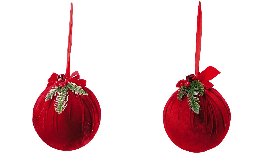 PALLINA DI NATALE PLAST+TESS ROSSA DIAM26 ART.123269 PALLINA DI NATALE PLAST+TESS ROSSA DIAM26 ART.123269