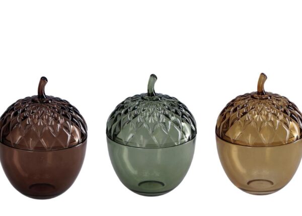 BARATTOLO+COPERCHIO GHIANDA ASS.3COL NATALE D10XH13 ART.123331