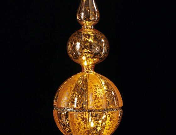 PUNTALE ALBERO DI NATALE LED ROTA ORO D9XH40 ART.123357