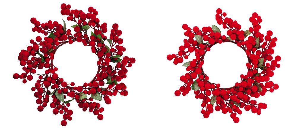 GHIRLANDA+BACCHE NATALE ASS.2COL. DIAM52 ART.124851 GHIRLANDA+BACCHE NATALE ASS.2COL. DIAM52 ART.124851