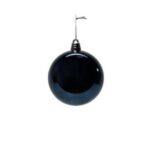 PALLE DI NATALE PLASTICA BLU NOTTE LUCIDA 15CM