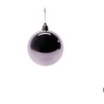 PALLA DI NATALE PLASTICA ARGENTO LUCIDA 20CM