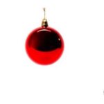 PALLA DI NATALE PLASTICA ROSSA LUCIDA 30CM
