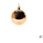 PALLA DI NATALE PLASTICA ORO LUCIDA 30CM