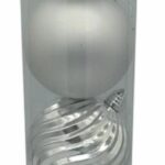 PALLE DI NATALE PLASTICA ARGENTO ASS.TE LUCIDE + OPACHE + INCRESPATE 15CM - 4PZ