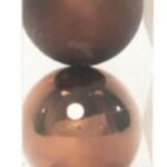 PALLE DI NATALE PLASTICA BROWN COFFEE ASS.TE LUCIDE + OPACHE 12CM - 2PZ