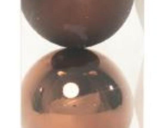 PALLE DI NATALE PLASTICA BROWN COFFEE ASS.TE LUCIDE + OPACHE 12CM - 2PZ